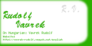 rudolf vavrek business card